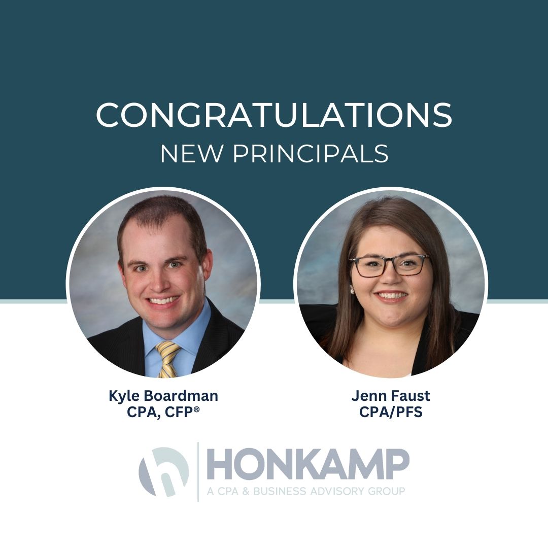 Two Honkamp leaders promoted to principal