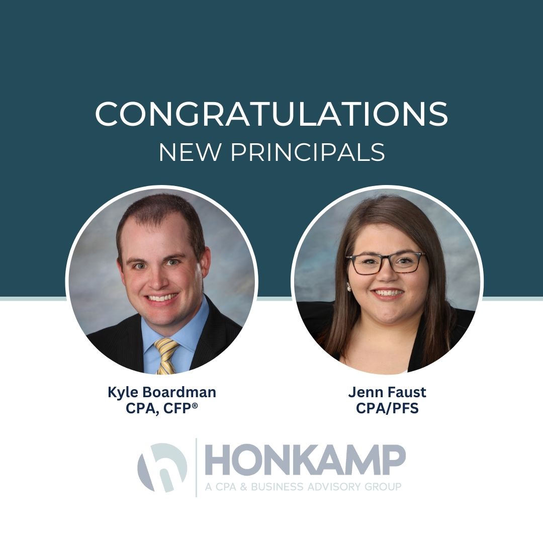 Two Honkamp leaders promoted to principal