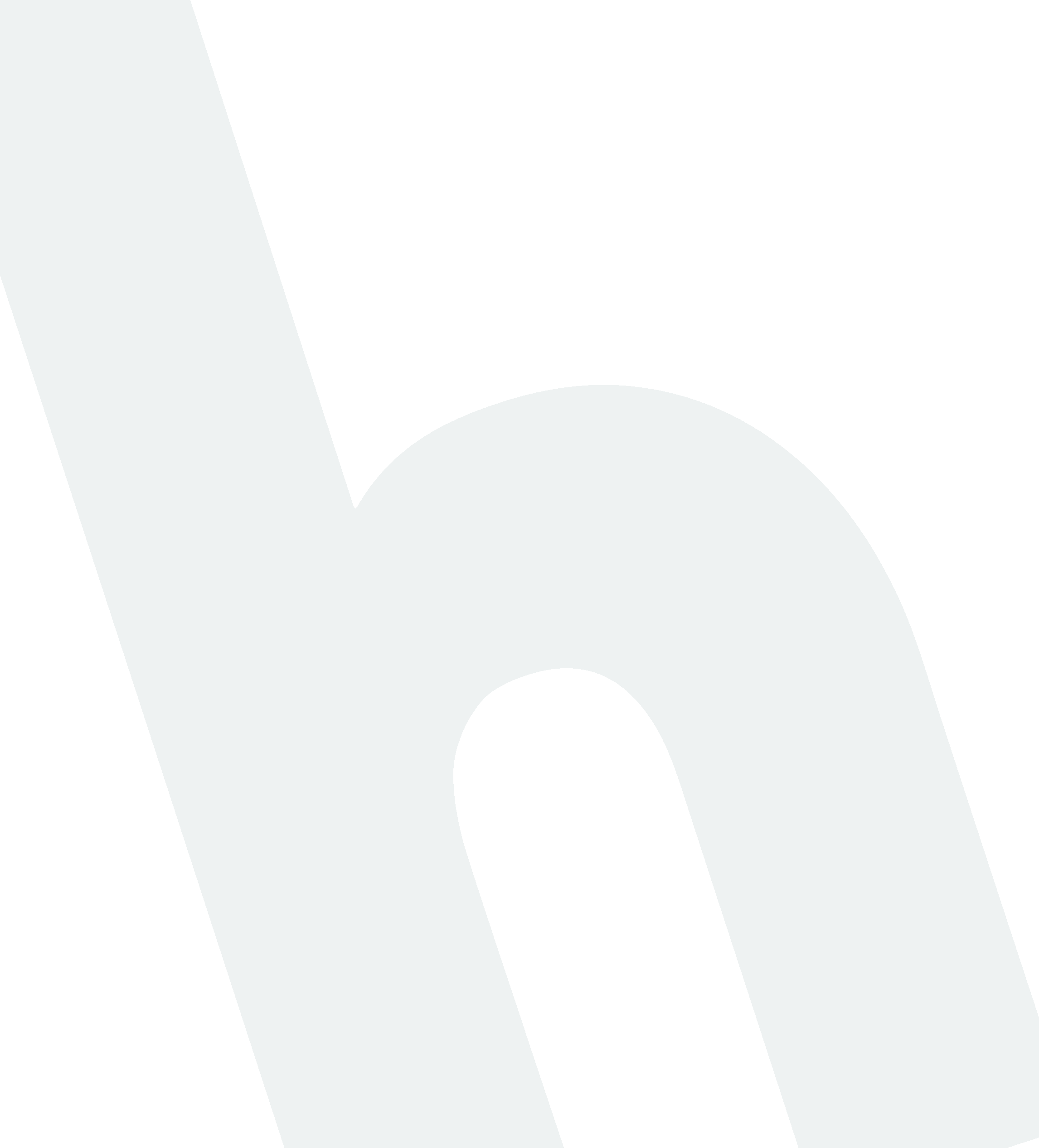 Pale green lowercase h logo on a white background