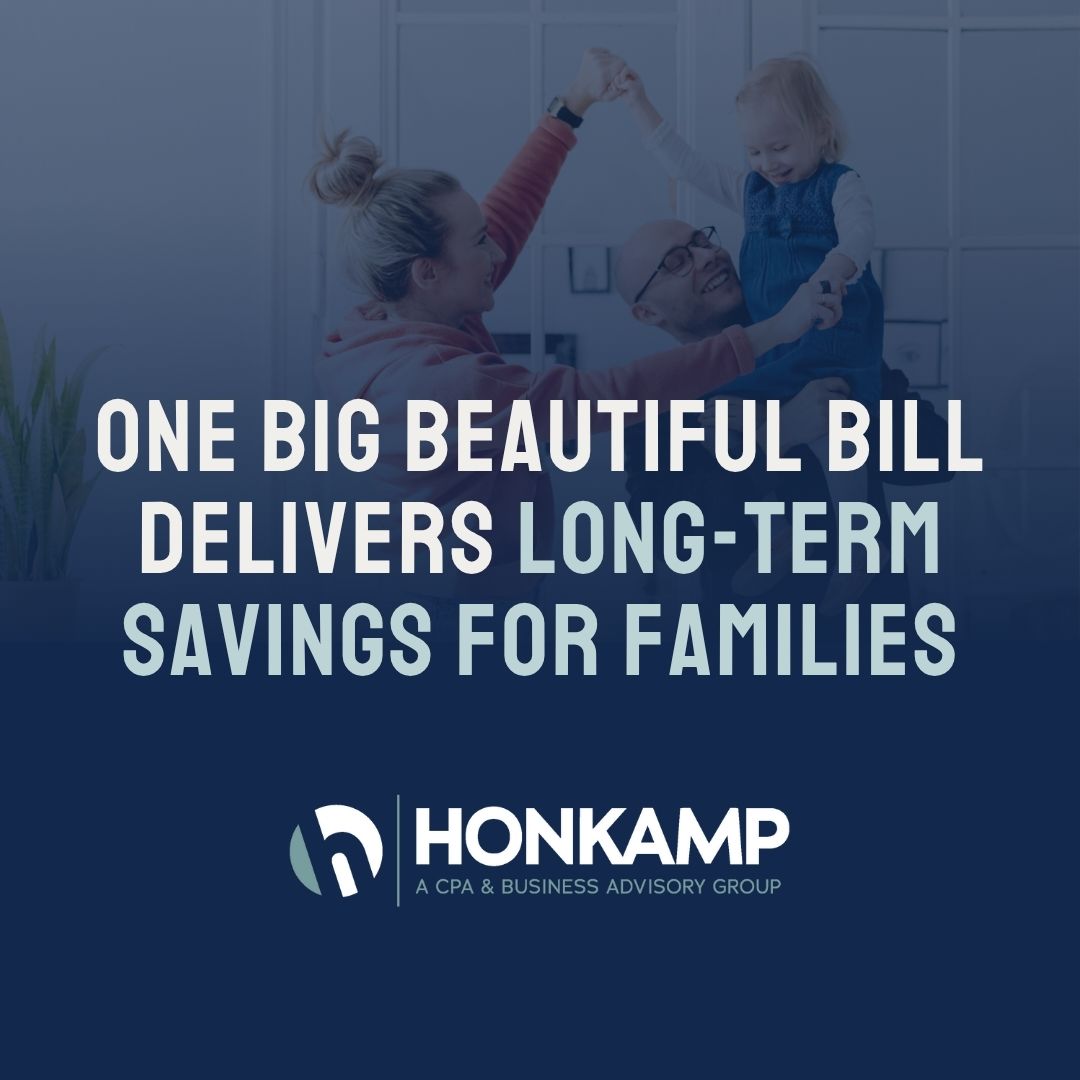 Overtop an image of a family, text reads 