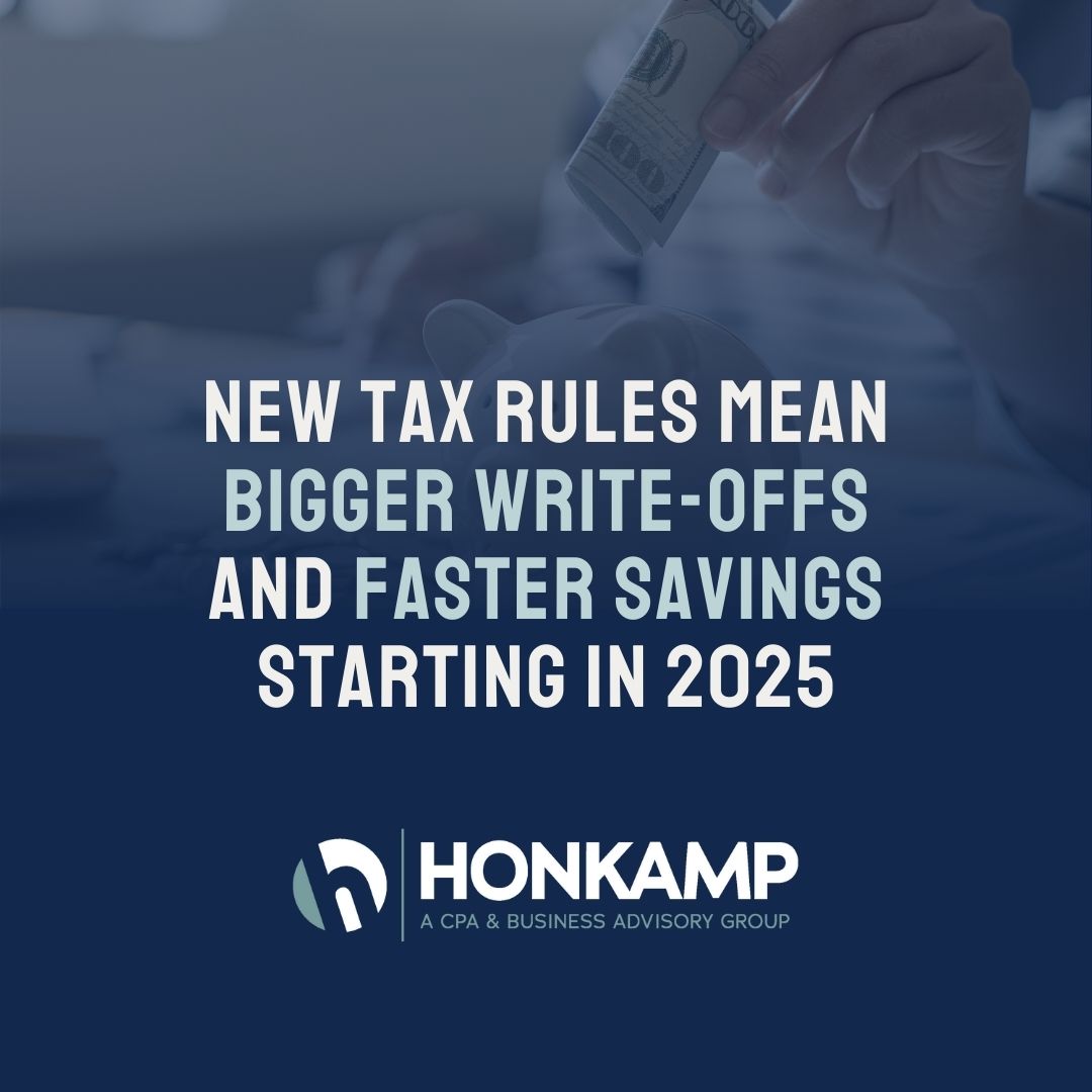 Overtop an image of someone putting $100 in a piggy bank, text reads 